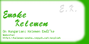 emoke kelemen business card